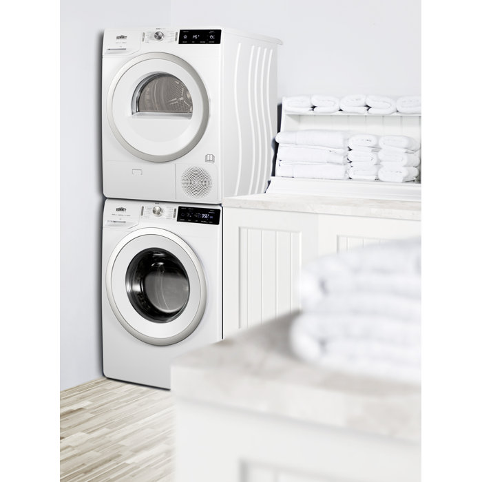 Summit Appliance Washer & Dryer Set with Stackable 2.3 Cubic Feet Front Load Washer and 3.88